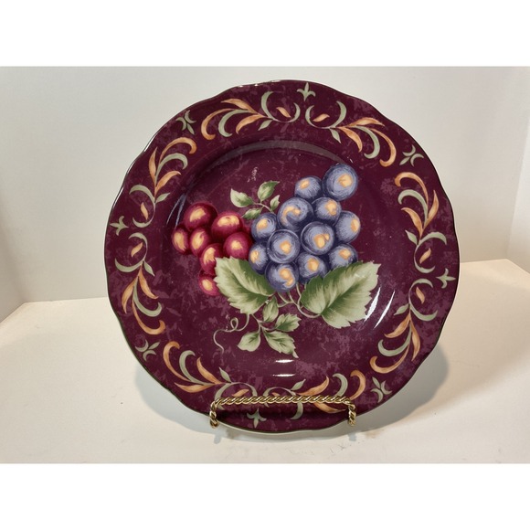 Napa Valley Noble Excellence Fruit Plates Set of 3 Pears Grapes Apples - Picture 4 of 7